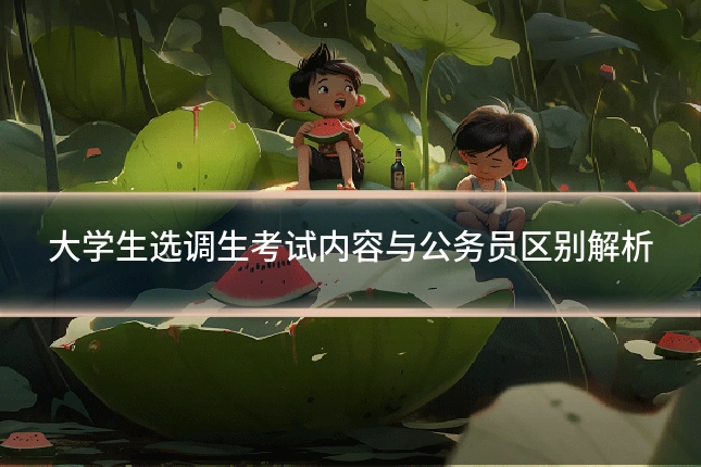 大学生选调生考试内容与公务员区别解析