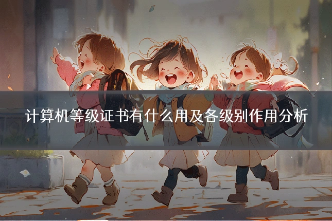 计算机等级证书有什么用及各级别作用分析