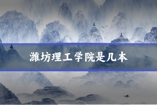 潍坊理工学院是几本