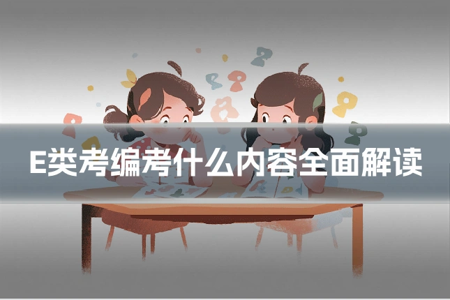 E类考编考什么内容全面解读