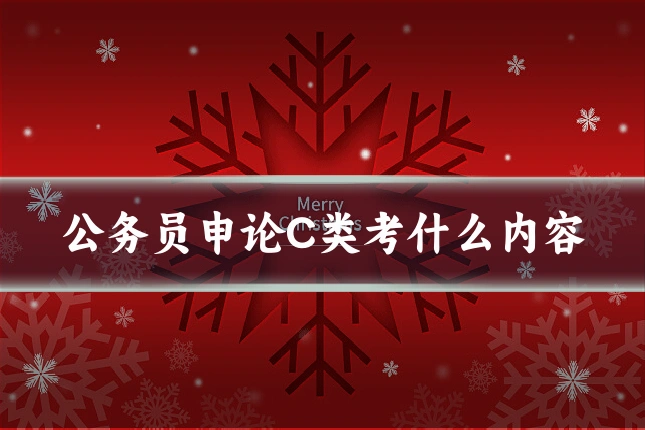 公务员申论C类考什么内容