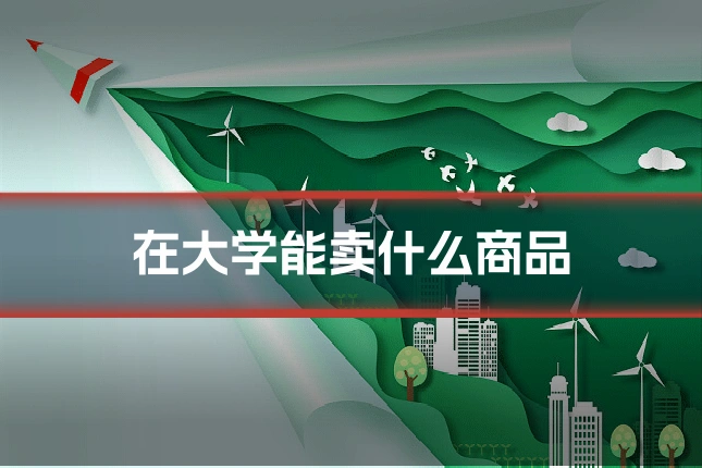 在大学能卖什么商品
