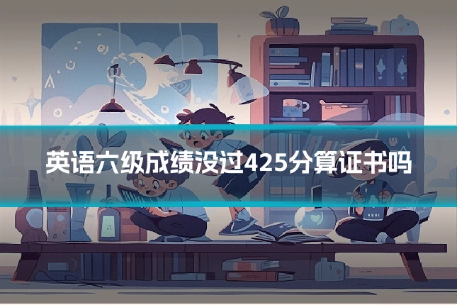 英语六级成绩没过425分算证书吗