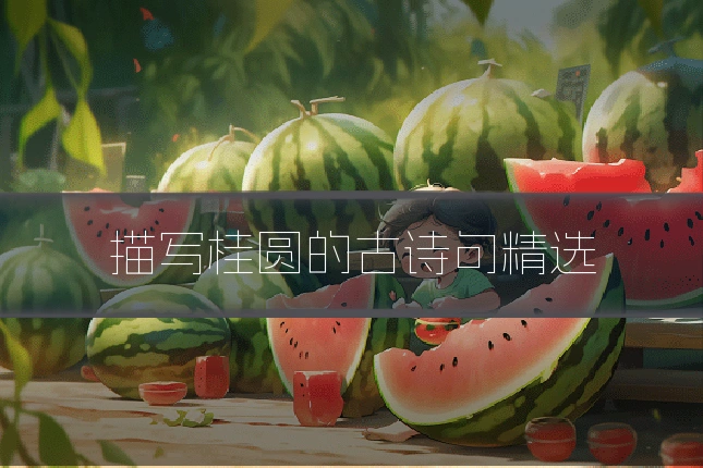描写桂圆的古诗句精选