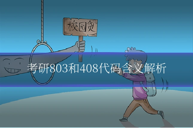 考研803和408代码含义解析