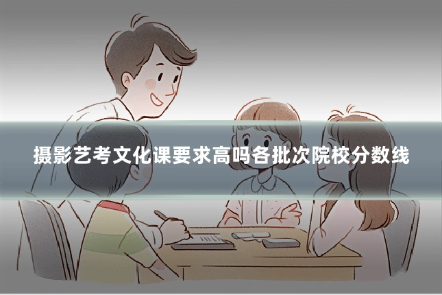 摄影艺考文化课要求高吗各批次院校分数线