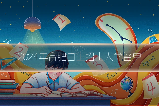 2024年合肥自主招生大学名单
