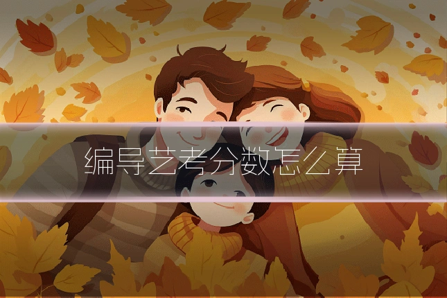 编导艺考分数怎么算
