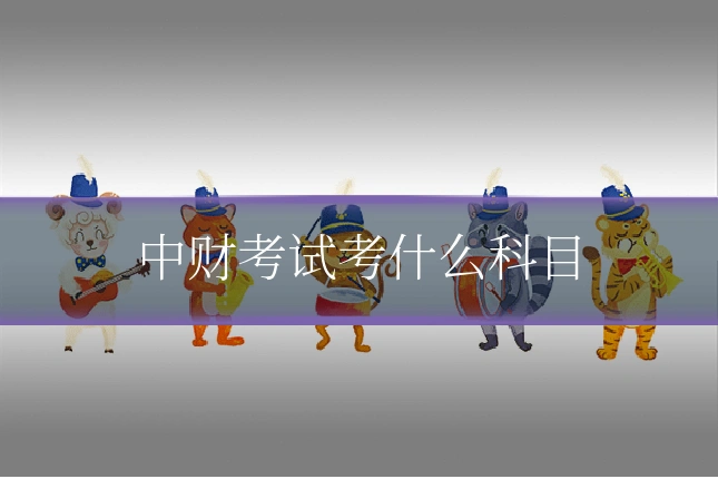 中财考试考什么科目