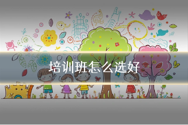 培训班怎么选好