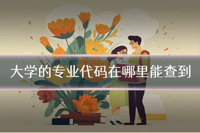 大学的专业代码在哪里能查到