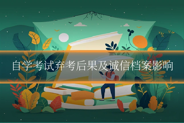 自学考试弃考后果及诚信档案影响