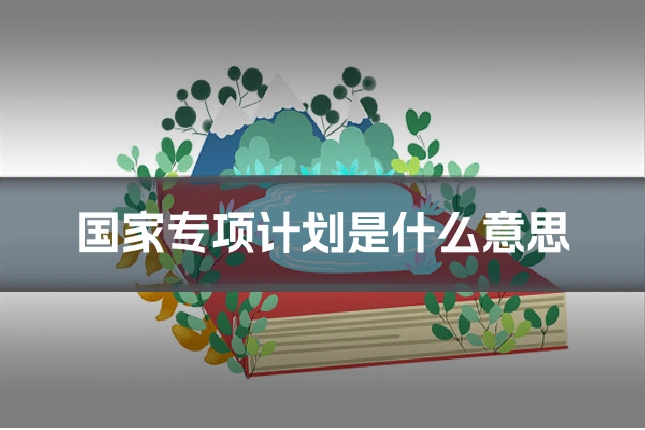 国家专项计划是什么意思