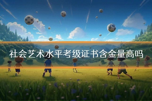 社会艺术水平考级证书含金量高吗