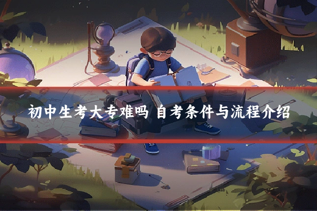 初中生考大专难吗 自考条件与流程介绍