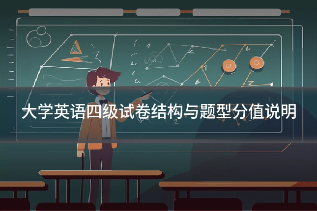 大学英语四级试卷结构与题型分值说明
