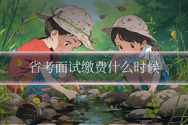 省考面试缴费什么时候