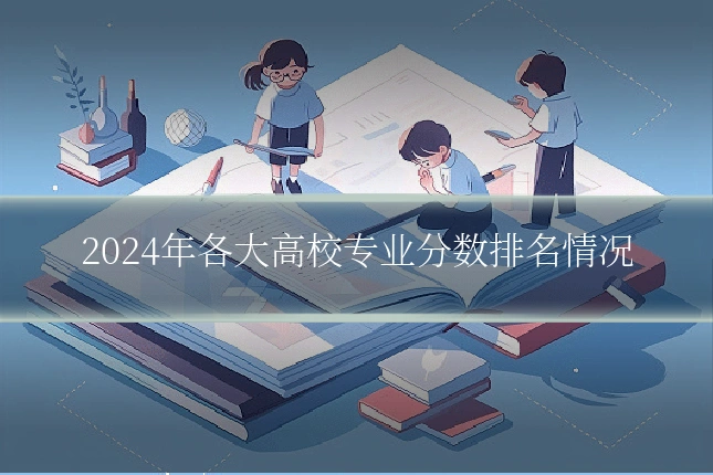 2024年各大高校专业分数排名情况