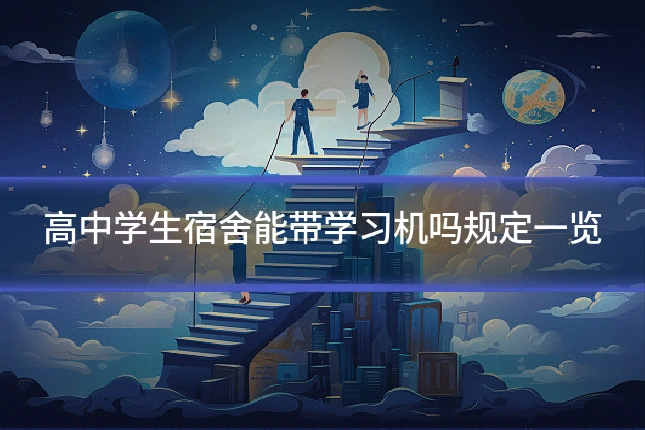 高中学生宿舍能带学习机吗规定一览