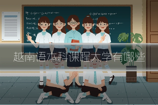 越南语本科课程大学有哪些