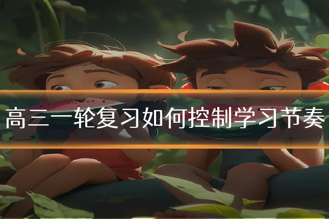 高三一轮复习如何控制学习节奏