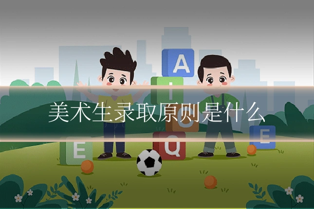 美术生录取原则是什么
