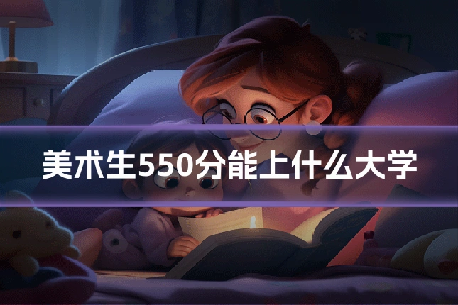 美术生550分能上什么大学