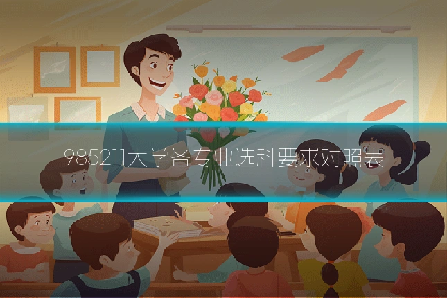 985211大学各专业选科要求对照表