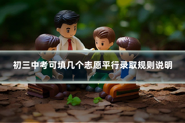 初三中考可填几个志愿平行录取规则说明