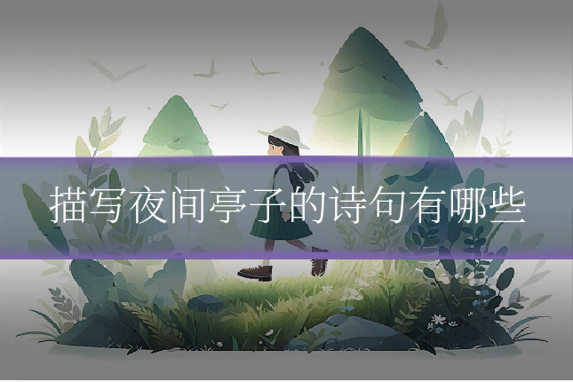 描写夜间亭子的诗句有哪些