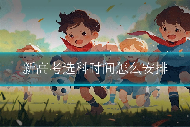 新高考选科时间怎么安排