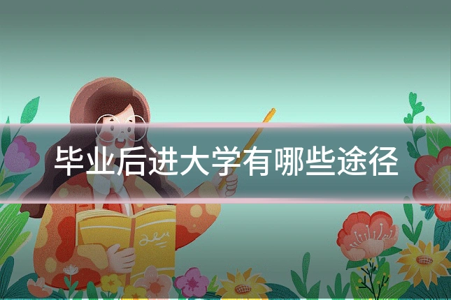 毕业后进大学有哪些途径