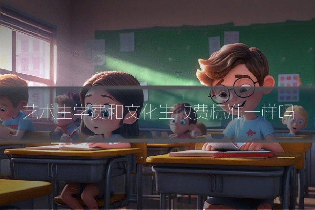 艺术生学费和文化生收费标准一样吗