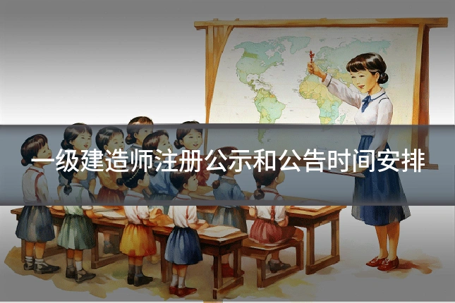 一级建造师注册公示和公告时间安排