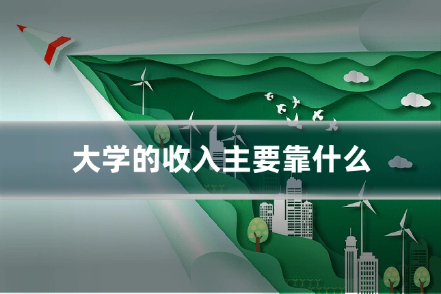 大学的收入主要靠什么