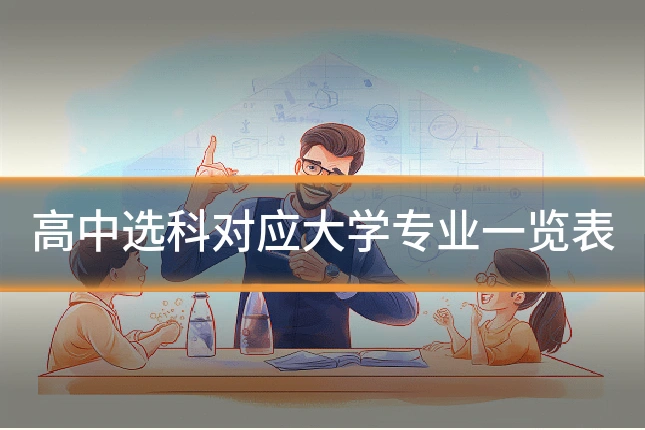 高中选科对应大学专业一览表