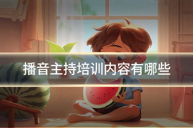 播音主持培训内容有哪些