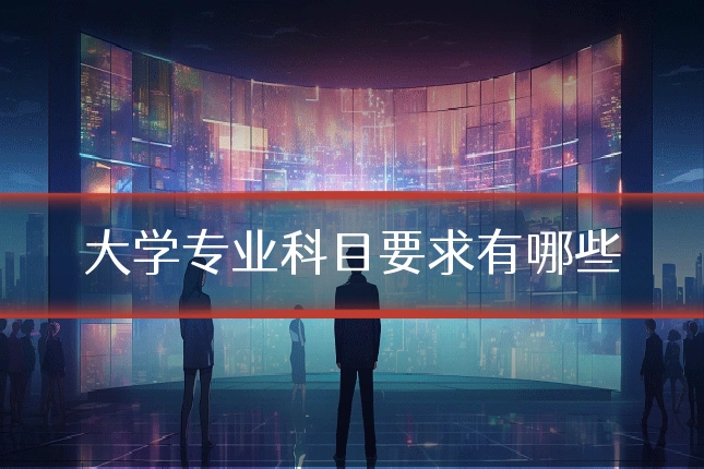 大学专业科目要求有哪些