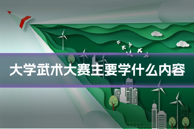 大学武术大赛主要学什么内容