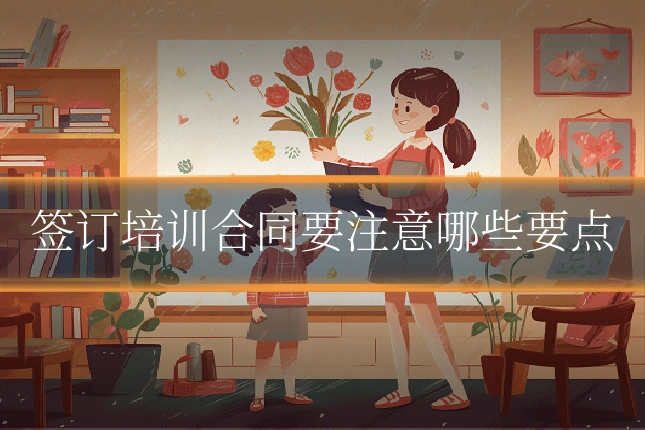 签订培训合同要注意哪些要点