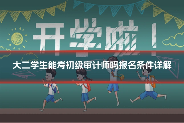 大二学生能考初级审计师吗报名条件详解