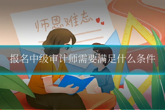 报名中级审计师需要满足什么条件