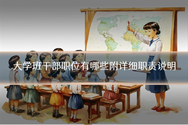 大学班干部职位有哪些附详细职责说明