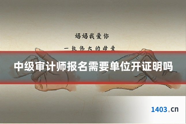中级审计师报名需要单位开证明吗