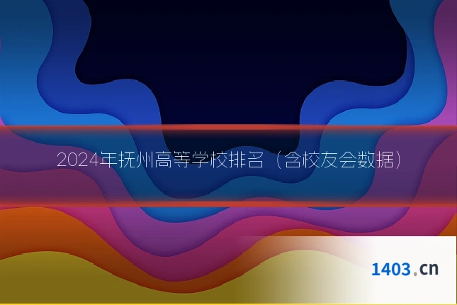 2024年抚州高等学校排名（含校友会数据）