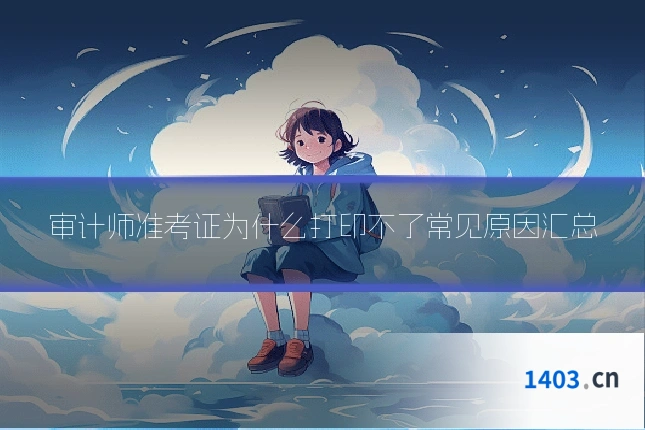 审计师准考证为什么打印不了常见原因汇总
