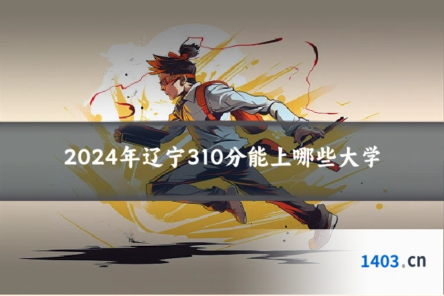 2024年辽宁310分能上哪些大学