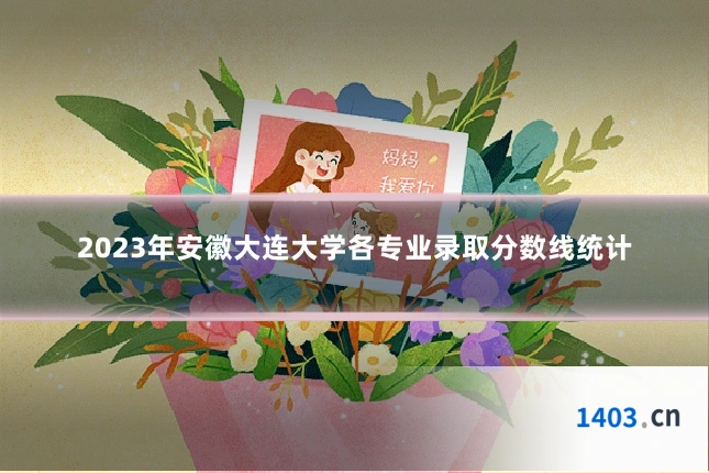 2023年安徽大连大学各专业录取分数线统计