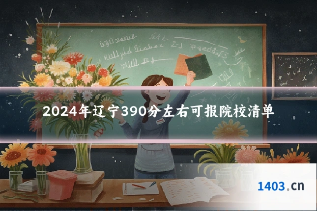 2024年辽宁390分左右可报院校清单