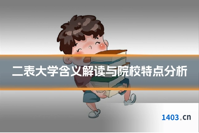 二表大学含义解读与院校特点分析
